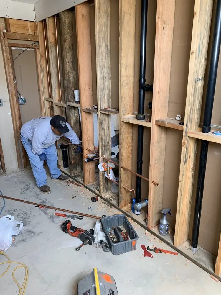 Commercial rough-in plumbing for Water Heater Replacement in North Brunswick